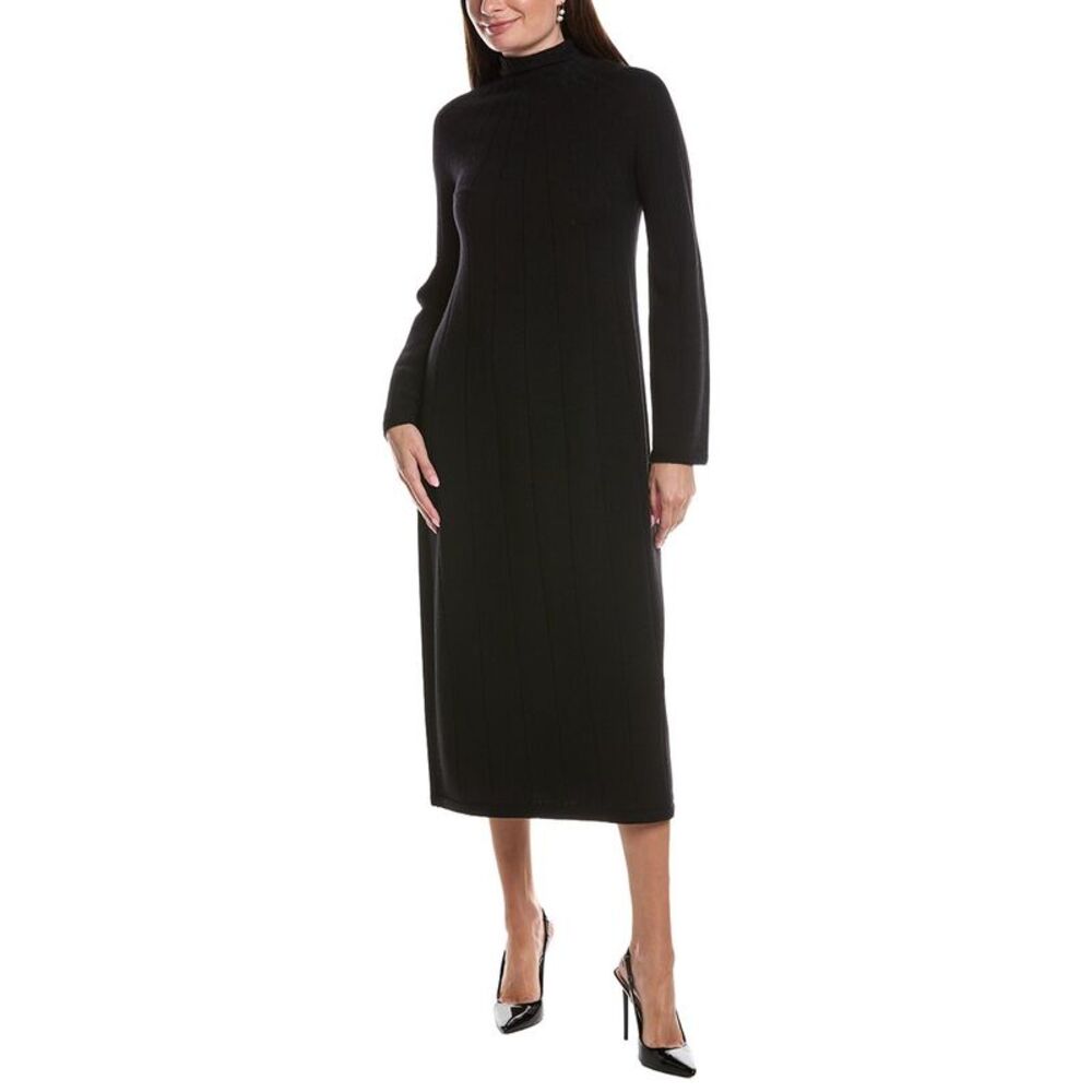 Max Mara Womens  Cile Knit Wool Dress, Black